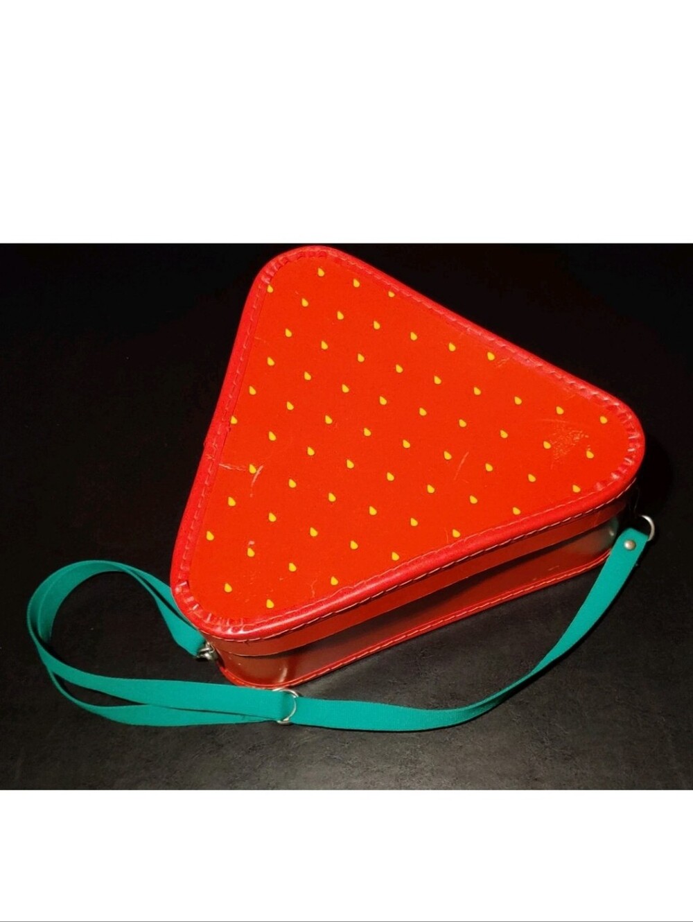 VTG. '70s Oversized Pop Art Strawberry Shaped Bag Case... - Picture 3 of 12
